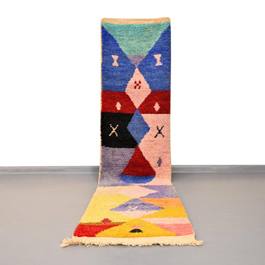 Vintage Runner Moroccan Rug 2.6 x 11.4 feet / 81 x 350 cm - Ettilux Home